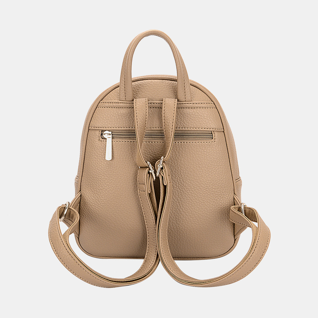David Jones PU Leather Backpack Bag