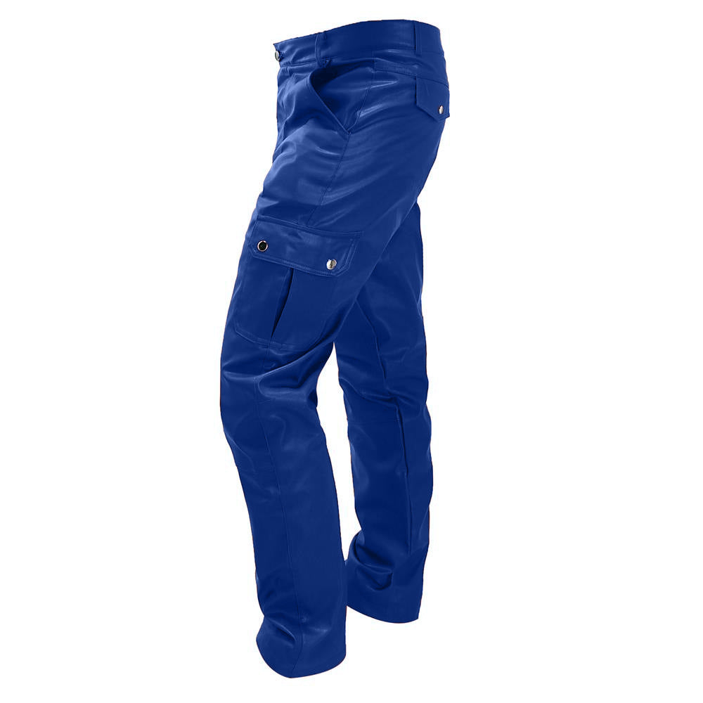 Men's Multi-Pocket Casual Leather Pants