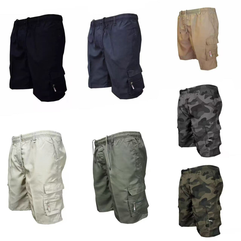Men's Casual Fatigue/Solid Cargo Work Shorts
