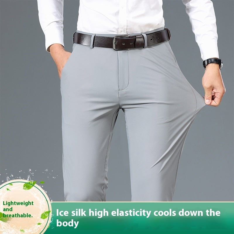 Men's Classic Straight Leg Silky Pants