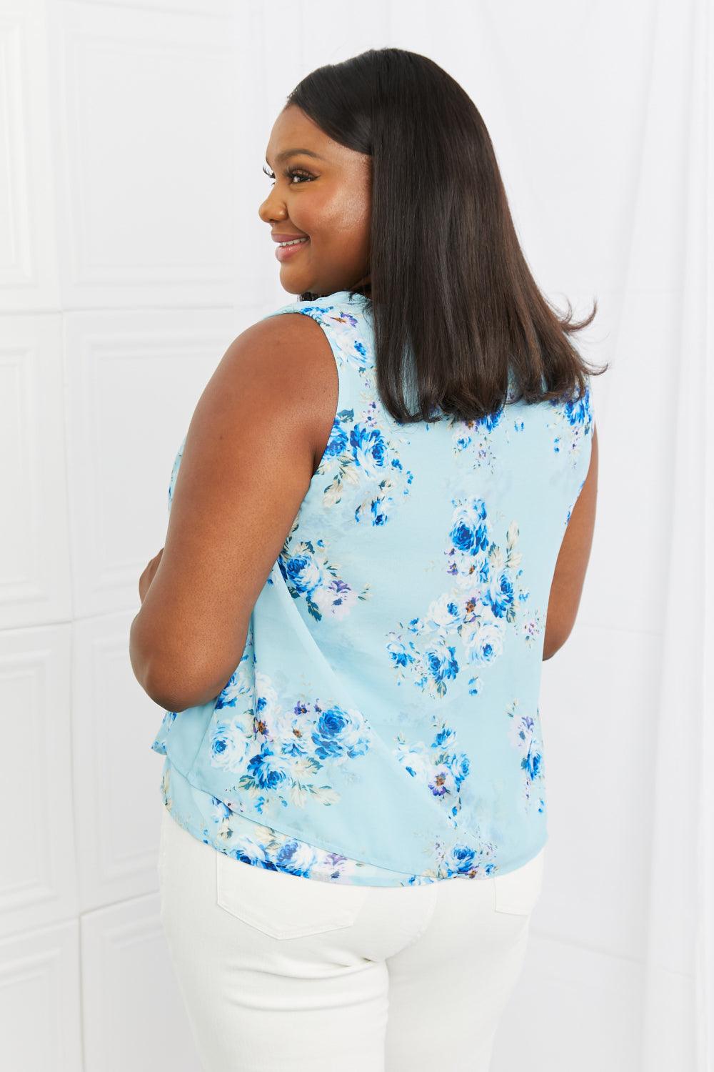Sew In Love Off To Brunch Full Size Floral Tank Top - Glamorous Boutique USA L.L.C.